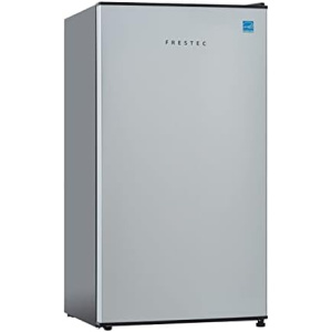 Frestec 3.1 CU' Mini Refrigerator, Compact Refrigerator, Small Refrigerator with Freezer, Stainless Steel (FR 310 SL)