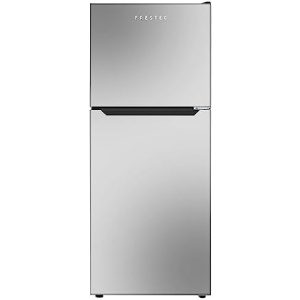 Frestec 10.0 CU' Refrigerator with Freezer, Apartment Size Refrigerator Top Freezer, 2 Door Fridge with Adjustable Thermostat Control, Freestanding, Door Swing, Stainless Steel (FR 1002 SL)