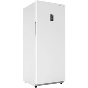 Hamilton Beach HZ4941 14 cu ft Upright Convertible Fridge/Freezer-Frost Free-Reversible Door-Removable Glass Shelves-LED Interior Light, White