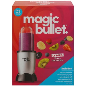 Magic Bullet Blender, Small, Silver, 11 Piece Set