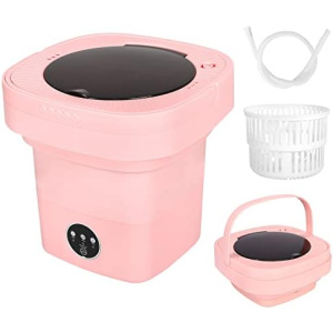 Portable Washing Machine and Dryer Combo, 6.5L Mini Folding Washing Machine Portable with Disinfection Function, Small Portable Washer and Dryer Combo for Apartments, Dorm, Camping, RV, Travel Laundry