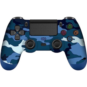 ADHLEK Wireless Controller for PS4/Slim/Pro,with Dual Vibration Game Joystick Remote Camo Blue