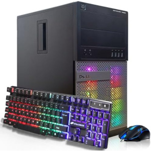 Dell Optiplex 7020 Gaming Desktop PC - Intel Core i7 4th Gen 3.4GHz, NVIDIA GeForce GT 1030 2GB, 16GB RAM, 512GB SSD, HDMI, DVI, VGA, New Keyboard, Mouse, Wi-Fi, Windows 10 Professional(Renewed)