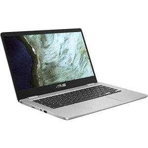 ASUS C423NA Chromebook 14" HD Laptop (Intel Dual Core Celeron Processor N3350, 4GB DDR4 RAM, 64GB SSD) Webcam, WiFi, Bluetooth, Type-C, Google Chrome OS - Silver (Renewed)