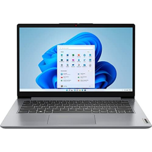 Lenovo IdeaPad 1 14 Laptop, Intel Celeron N4020, 4GB RAM, 128GB Storage(64GB eMMC+64GB Micro SD), Intel UHD Graphics 600, Win 11 in S Mode, Cloud Grey