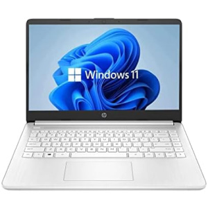HP Newest 14" HD Laptop, Windows 11, Intel Celeron Dual-Core Processor Up to 2.60GHz, 4GB RAM, 64GB SSD, Webcam(Renewed)