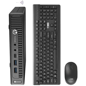 HP ProDesk 600 G2 Tiny Desktop Computers Mini PC,i5 Micro 32GB Ram 2TB SSD,AX210 Built-in WiFi,Dual Monitor Support,HDMI,VGA,DP,Win10 Pro,Wireless K&M Brand TJJ Mouse Pad (Renewed)