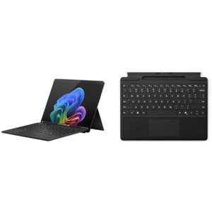 Microsoft Surface Pro 2-in-1 Laptop/Tablet (2024) Windows 11 Copilot+PC 13” OLED Touchscreen - Snapdragon X Elite (12 core) – 16GB RAM – 256 GB Storage – Black + Surface Pro Keyboard with Pen Storage